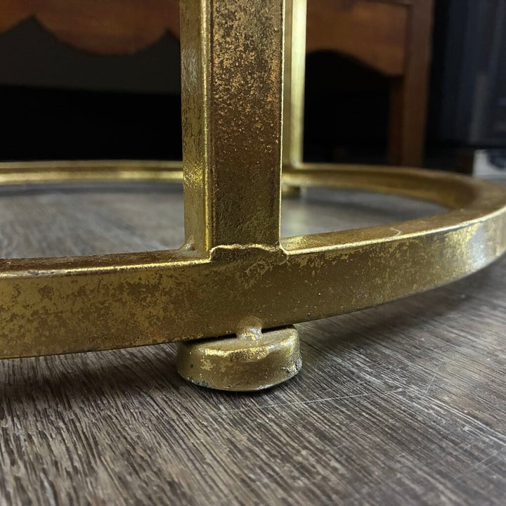 Stone Top Round Side Table