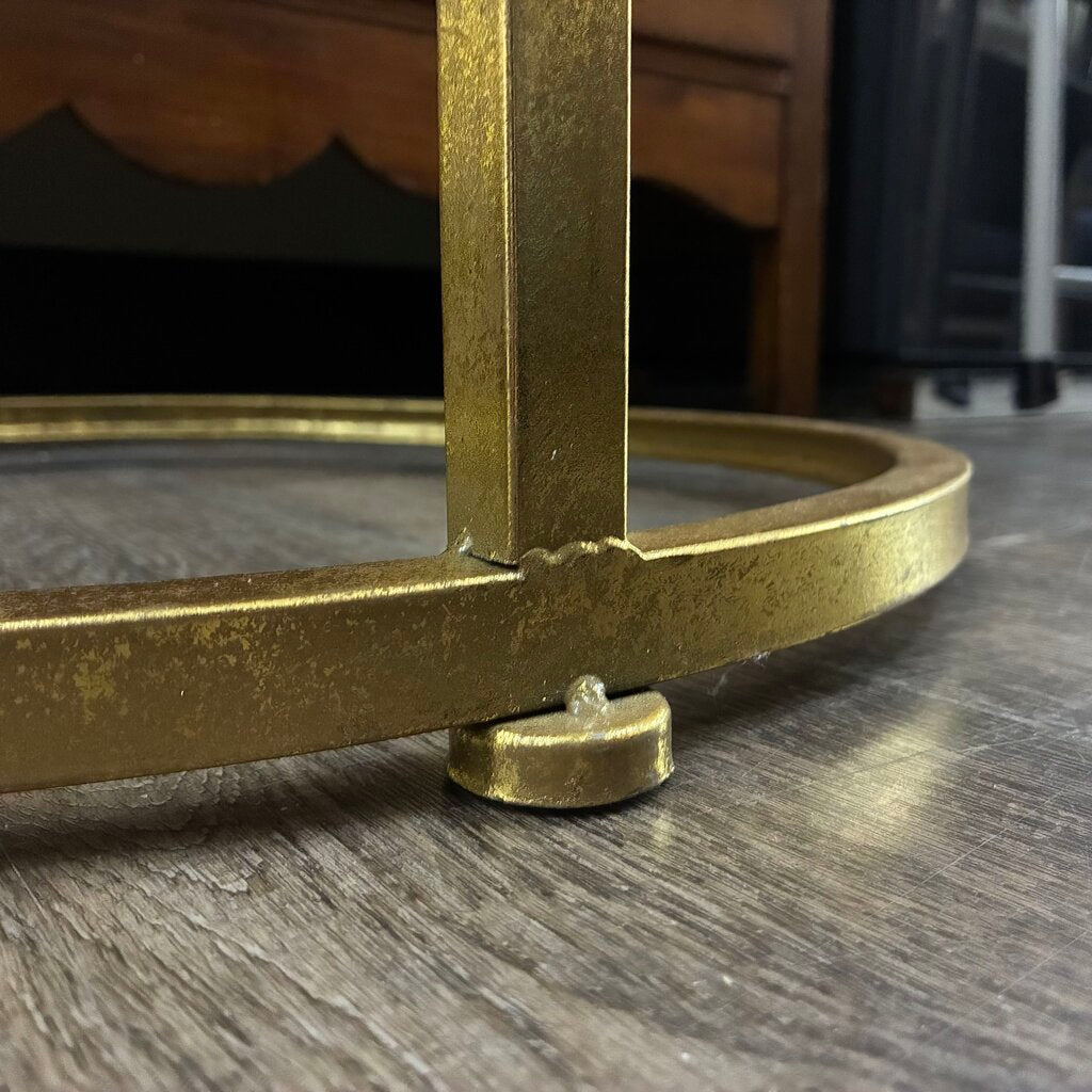 Stone Top Round Side Table