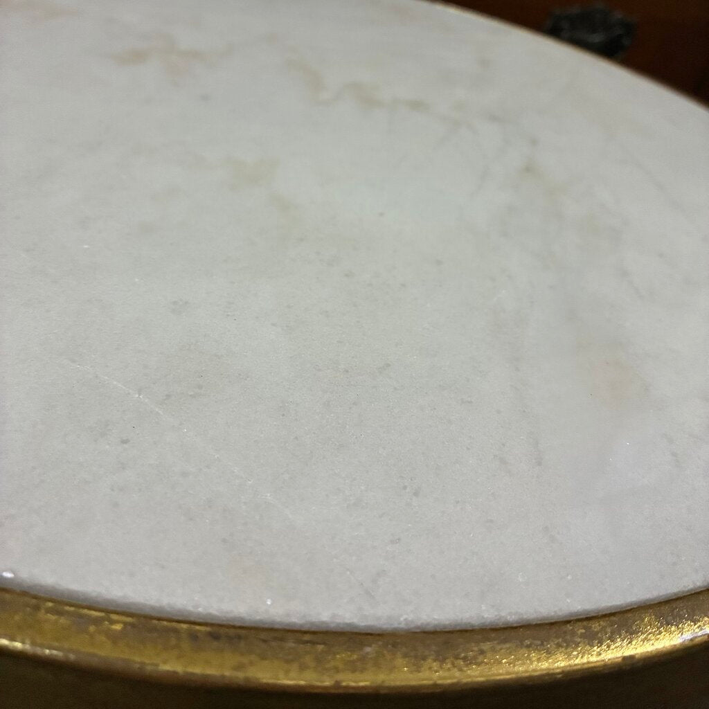 Stone Top Round Side Table