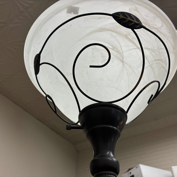 Glass Scroll Floor LIght