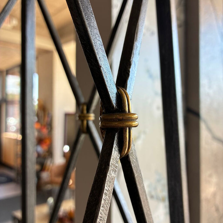 Orig. Price $2,900 - Obelisk Iron & Glass Etagere