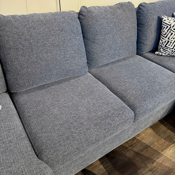 Keaton Three Piece Double Chaise Sleeper Sectional with 4 Pillows