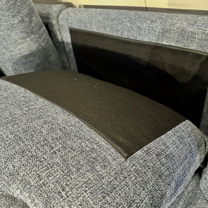 Keaton Three Piece Double Chaise Sleeper Sectional with 4 Pillows