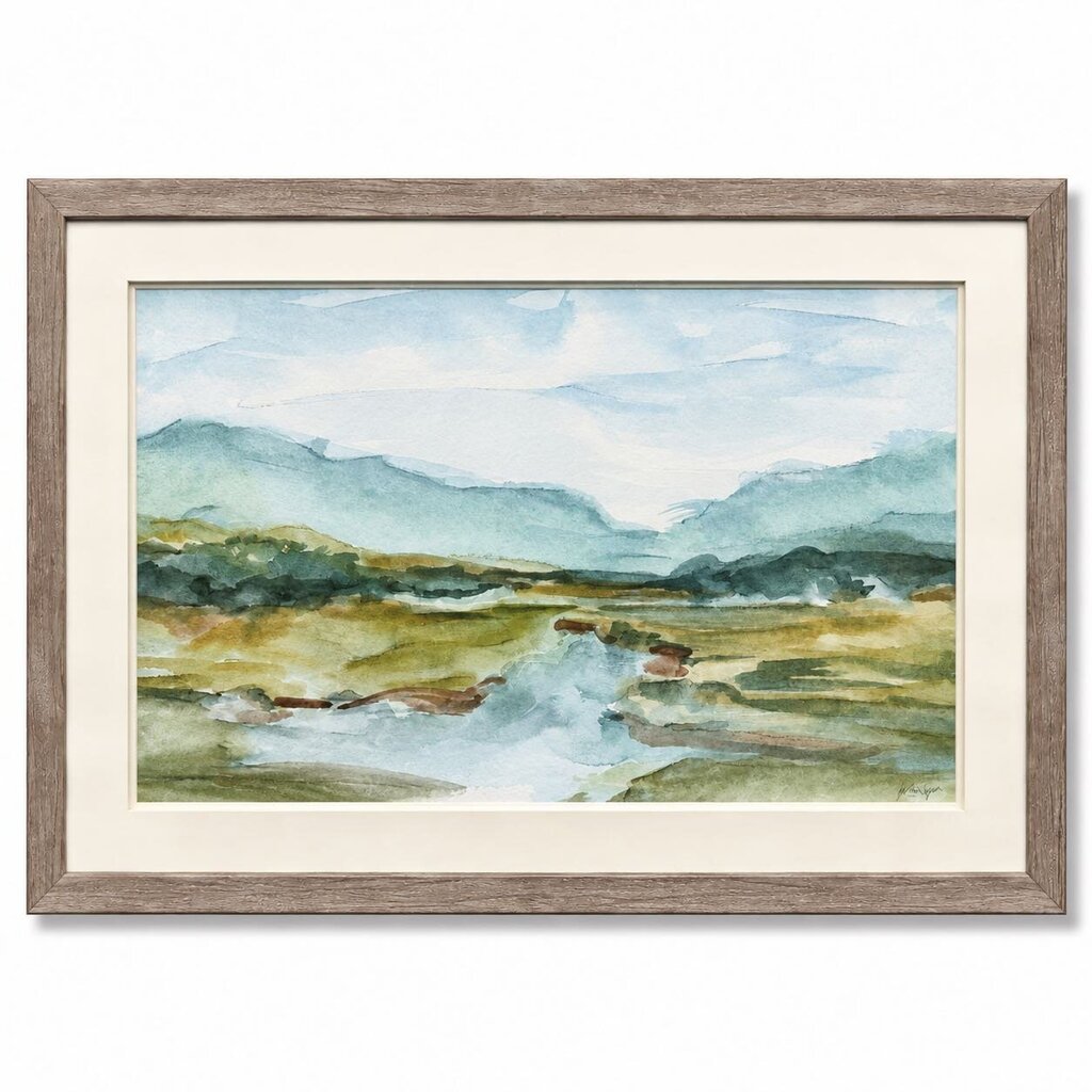 Watercolor Landscape Framed Picture