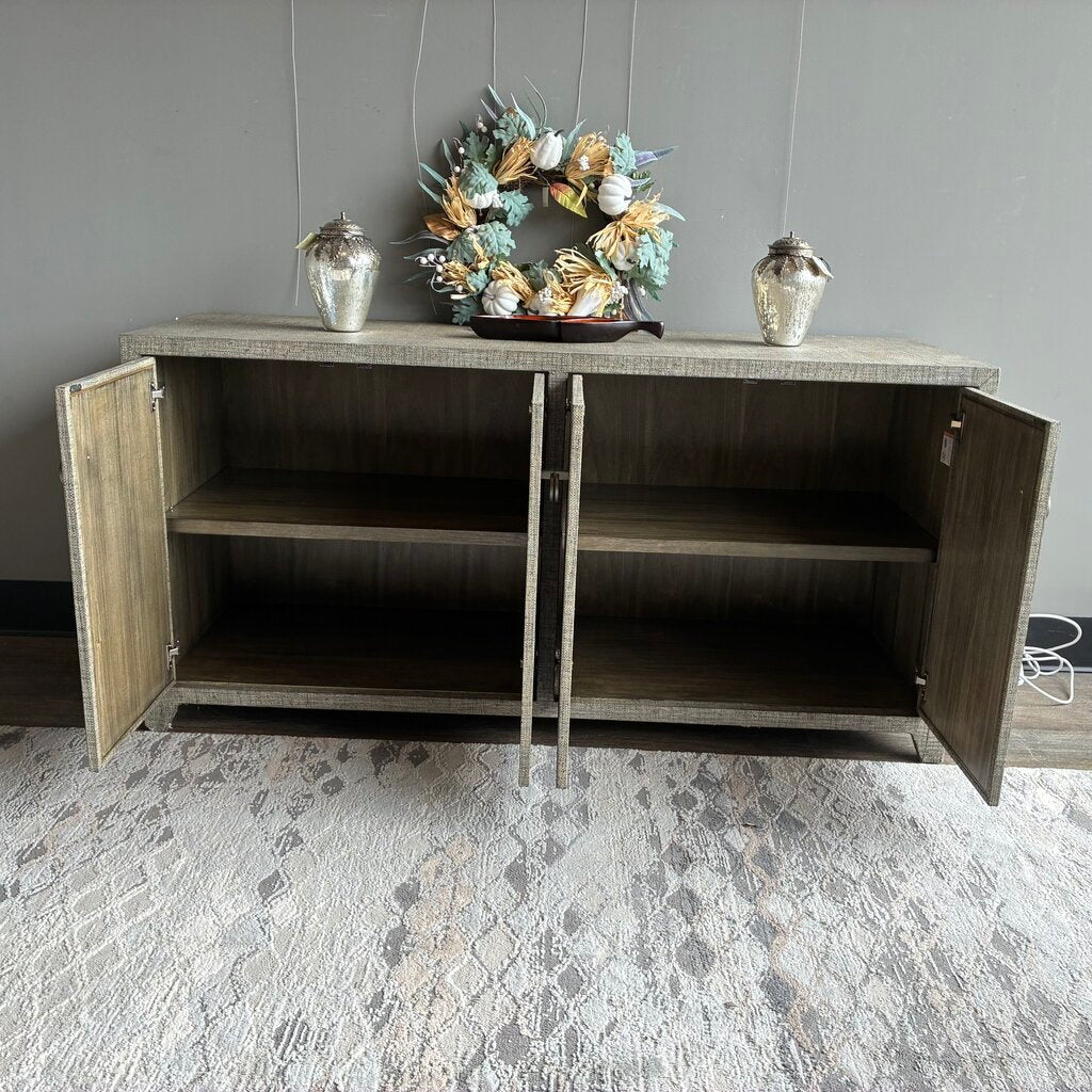 Orig Price $2669 - Bar Harbor 4 Door Raffia Sideboard