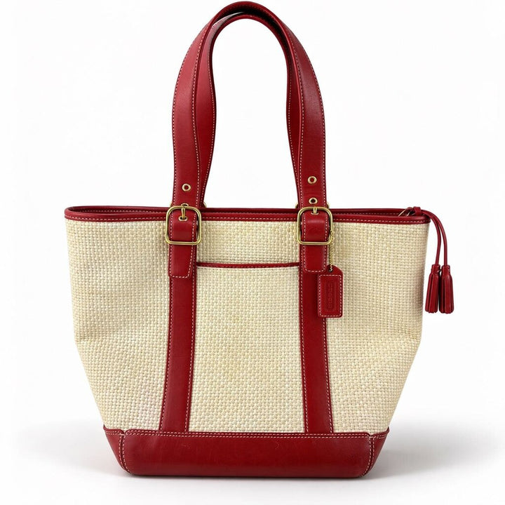 Straw Leather Handbag