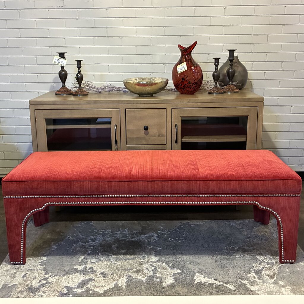 Orig. Price $1,300 - Upholstered Bench w/ Nailhead Trim