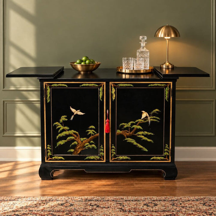 Vintage Lacquered Bar Cart