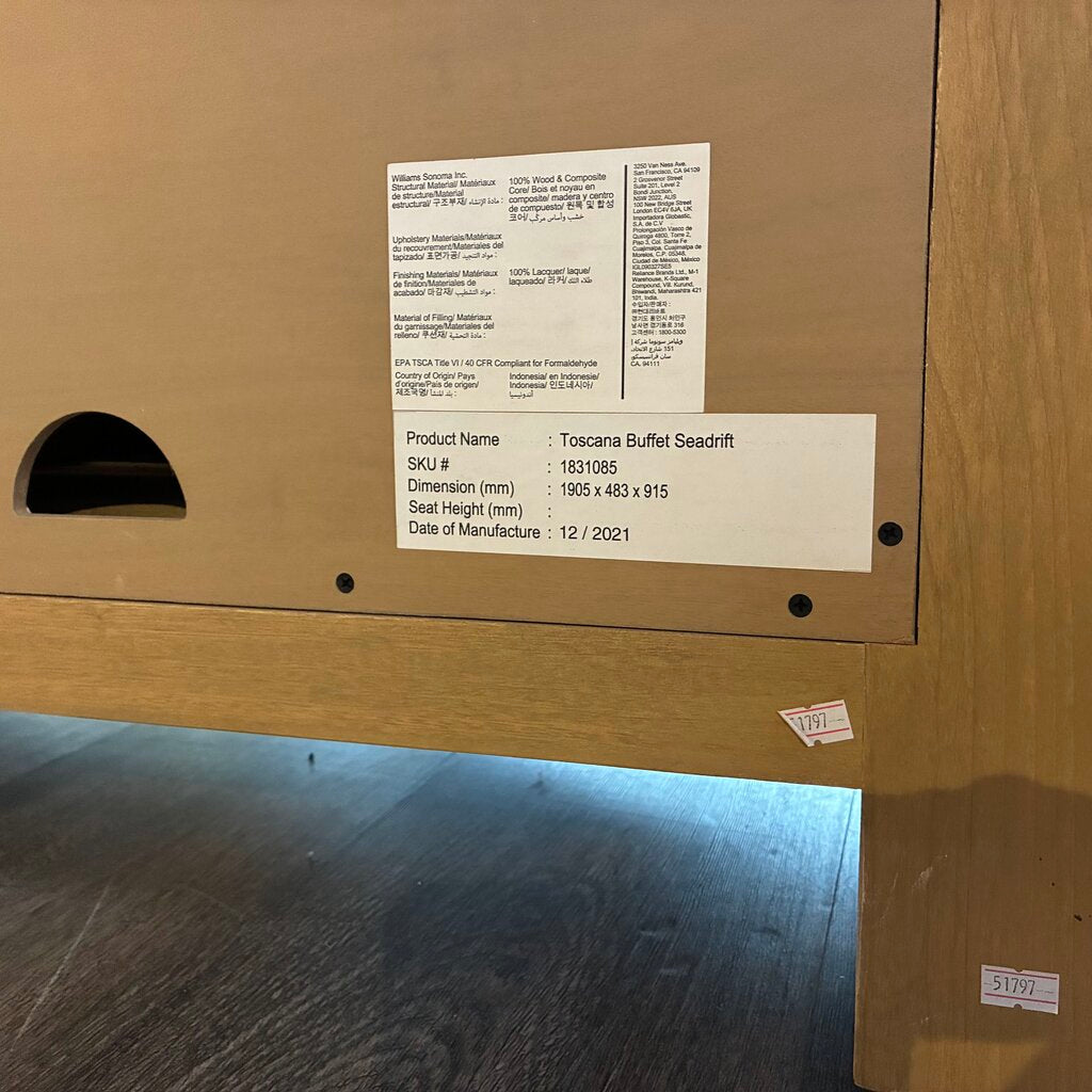 Orig. Price $1,700 - Toscana Buffet