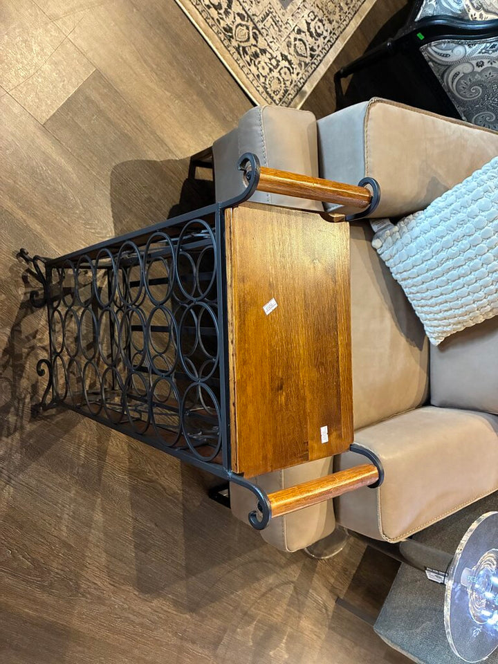 Wooden Top Wine Bottle Rack
