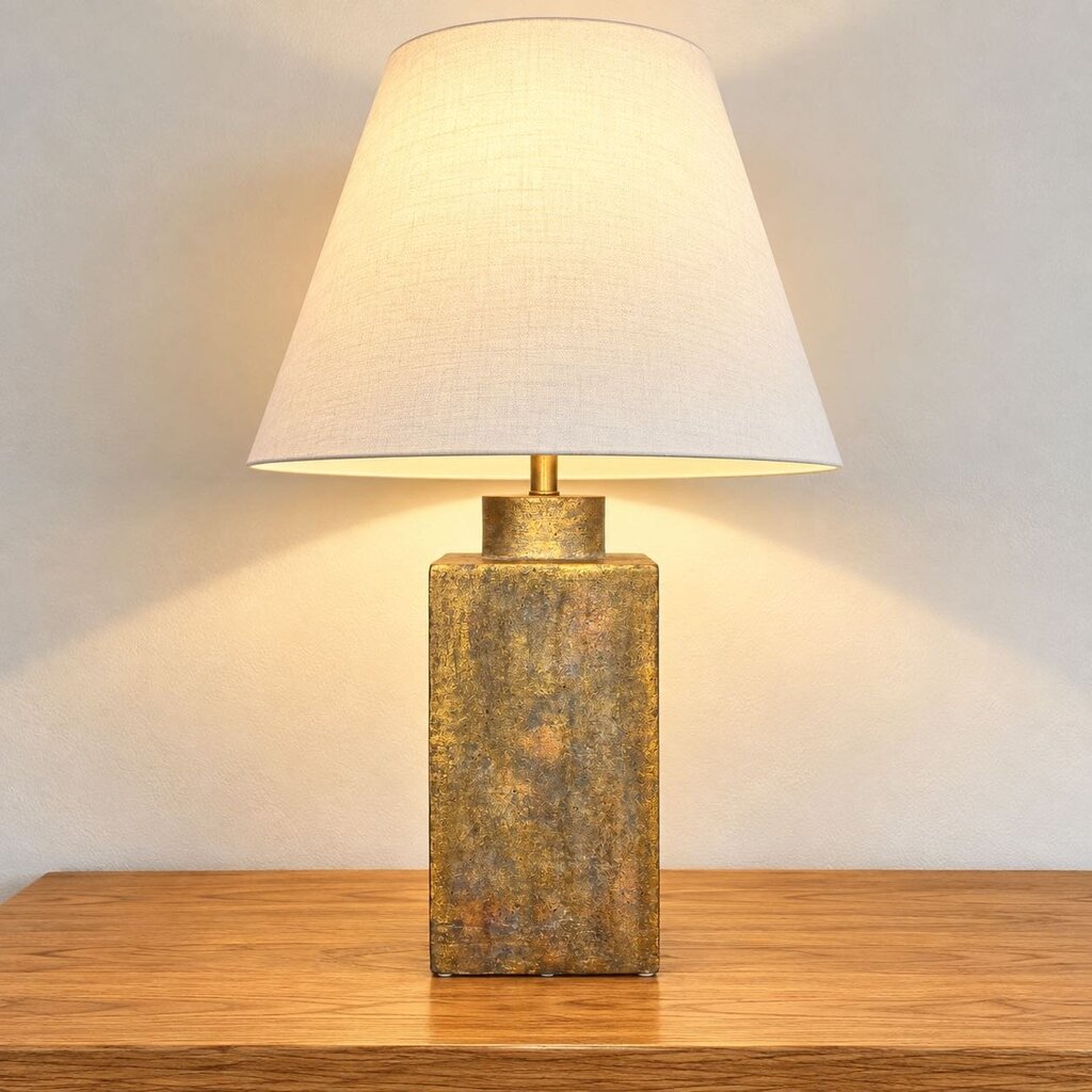 AS IS - Terra Cotta Metallic Lamp