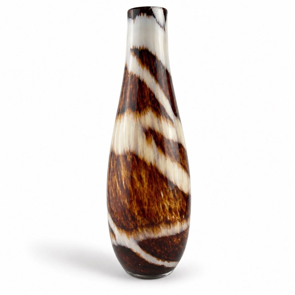 Glass Art Vase - Zebra Stripe