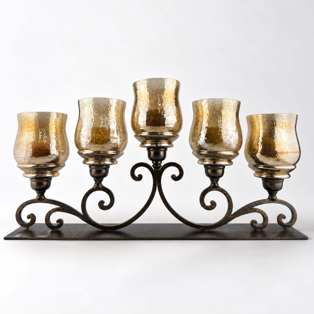 5 Candle Centerpiece on Scroll Base