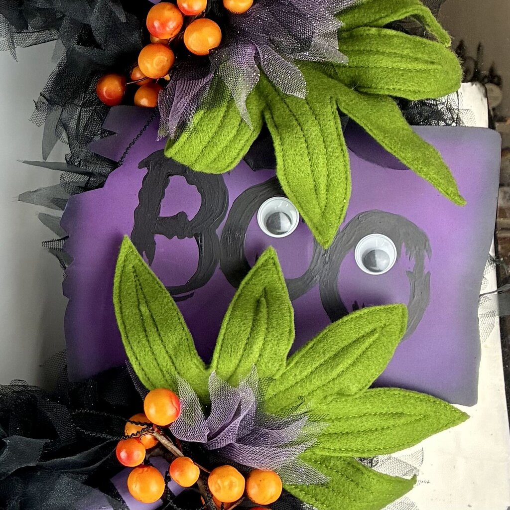 Boo / Jack O'Lantern Wreath