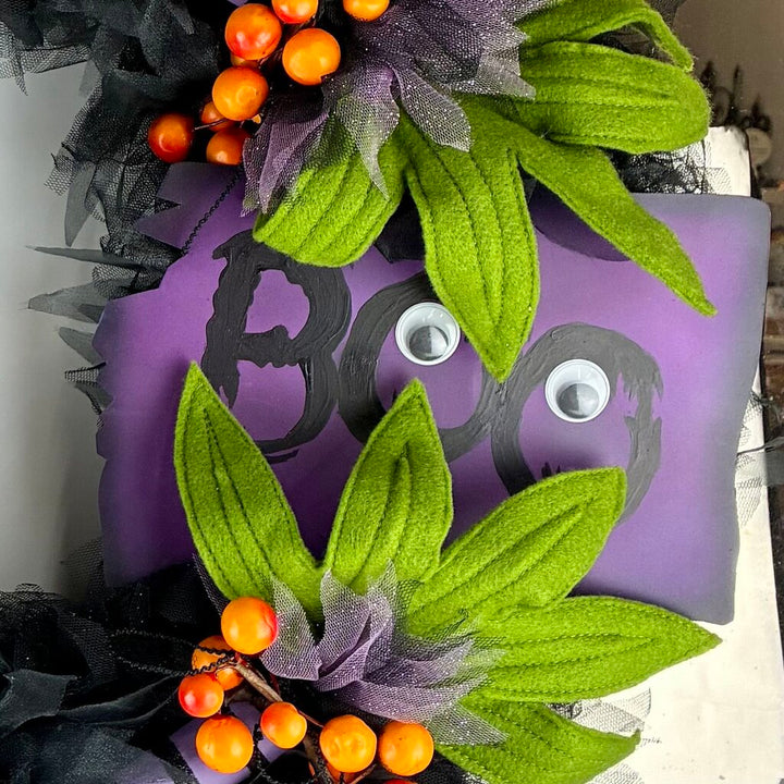 Boo / Jack O'Lantern Wreath