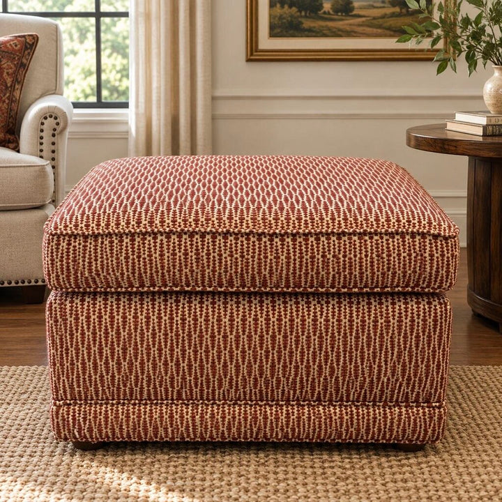 Tapestry Upholstered Ottoman