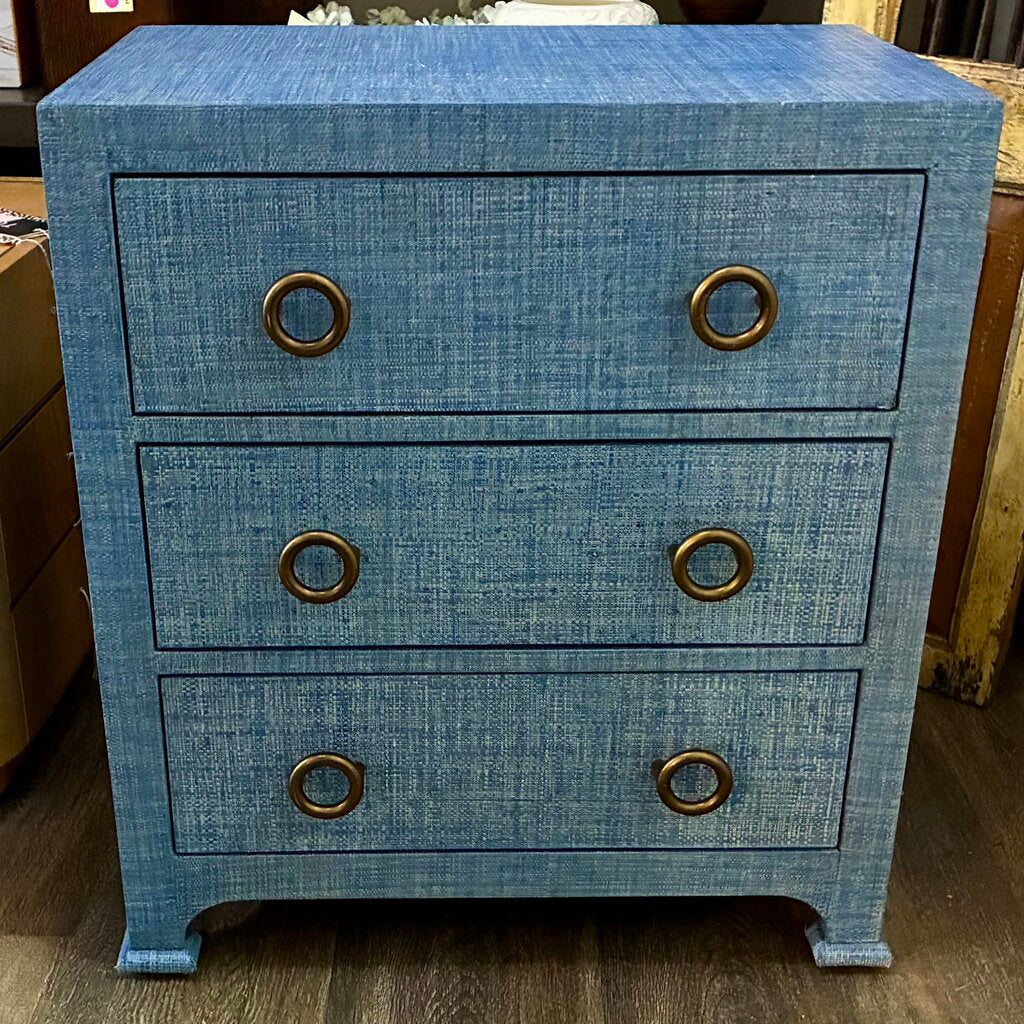 Orig. Price $1,899 - Bar Harbor Raffia 3-Drawer Chest - Acosta's Home