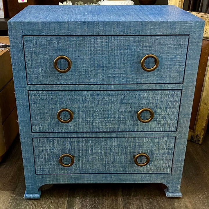 Orig. Price $1,899 - Bar Harbor Raffia 3-Drawer Chest - Acosta's Home