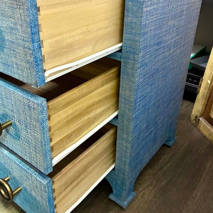 Orig. Price $1,899 - Bar Harbor Raffia 3-Drawer Chest - Acosta's Home