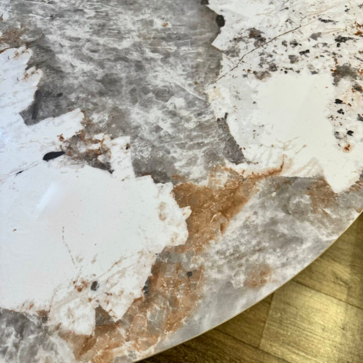 Orig. Price $1499 - Minimalist Round Stone Top Dining Table