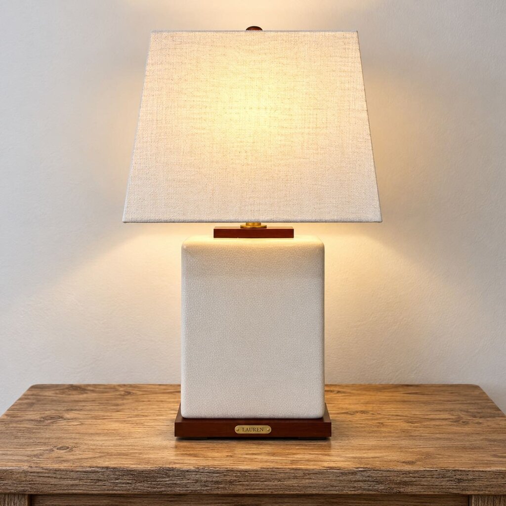 Accent Lamp on Wood Base