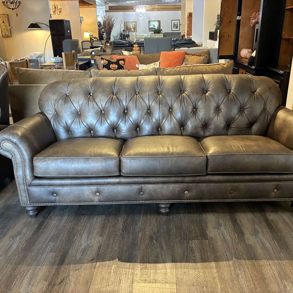 Orig. Price $4,868 - Chesterfield Vegan Leather Sofa
