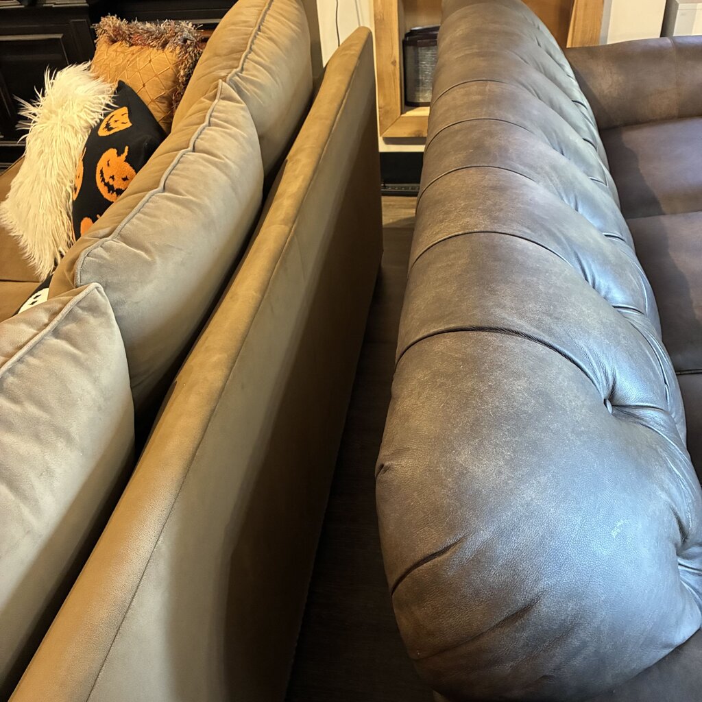 Orig. Price $4,868 - Chesterfield Vegan Leather Sofa