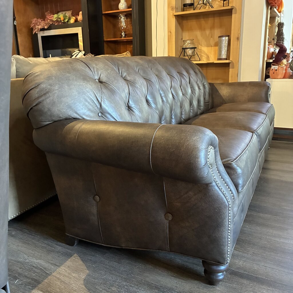 Orig. Price $4,868 - Chesterfield Vegan Leather Sofa