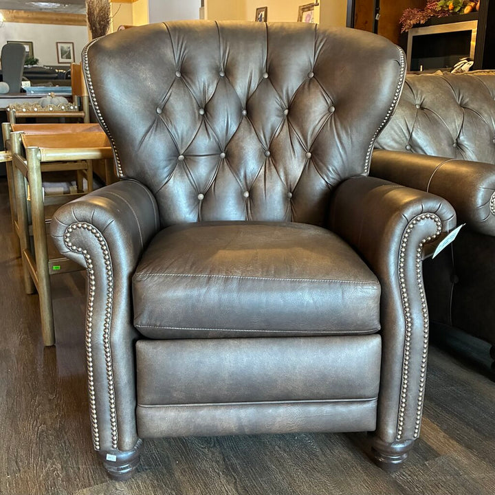 Orig. Price $2,599 - Powered Fan Back Vegan Leather Recliner - Working Condition