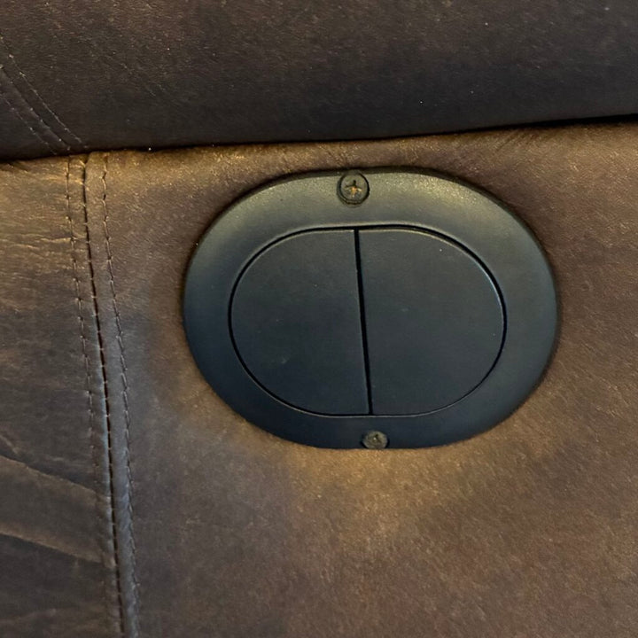 Orig. Price $2,599 - Powered Fan Back Vegan Leather Recliner - Working Condition