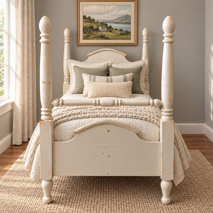 Shabby Chic Four Poster Bed - Twin XL