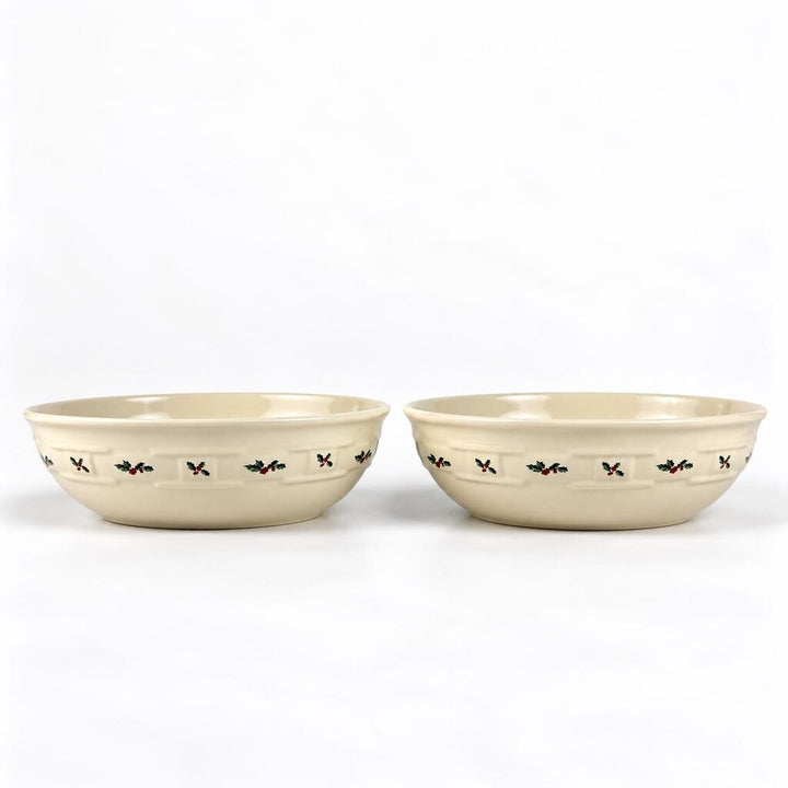 Pair of Oval Serving Bowls - Holly