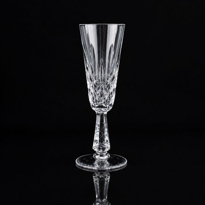 Set of 12 Crystal Flute Glasses