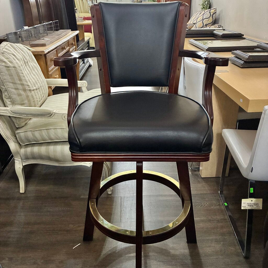 Orig. Price $538 - Wood Swivel Barstool