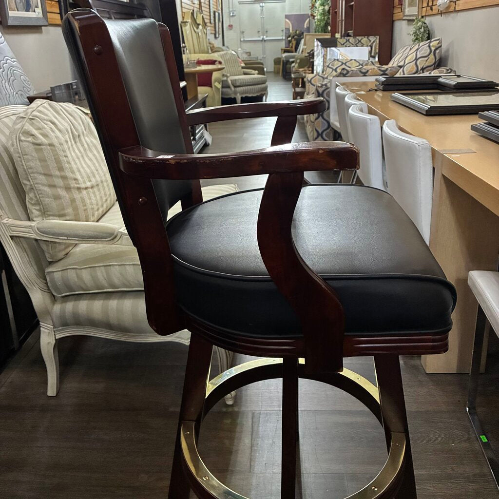 Orig. Price $538 - Wood Swivel Barstool