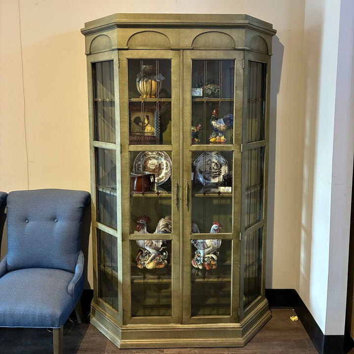 Tudor-style Vintage Curio Cabinet