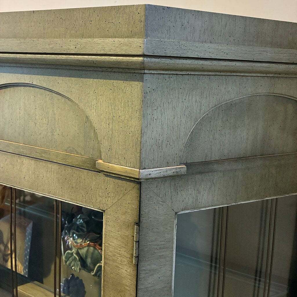 Tudor-style Vintage Curio Cabinet