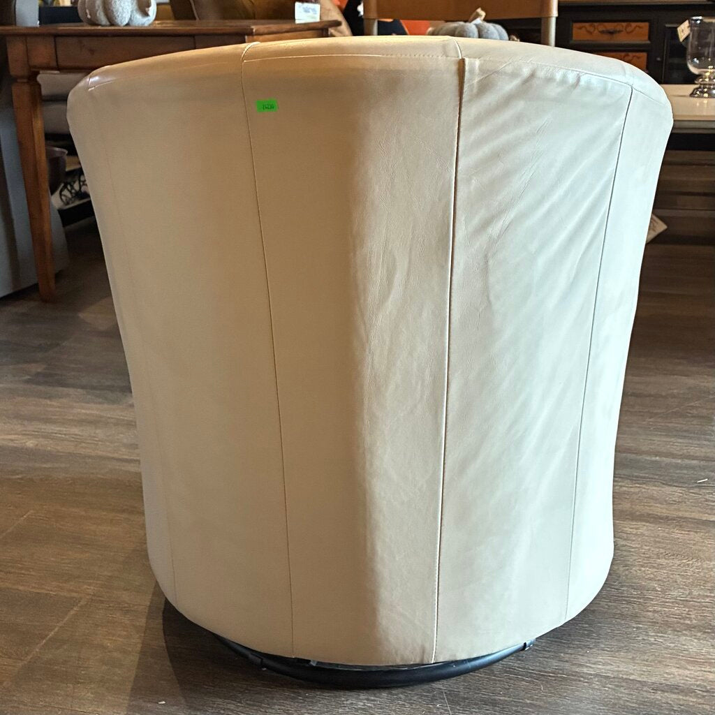 Orig. Price $1,385 - Veronica Swivel Leather Accent Chair