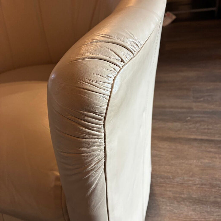 Orig. Price $1,385 - Veronica Swivel Leather Accent Chair