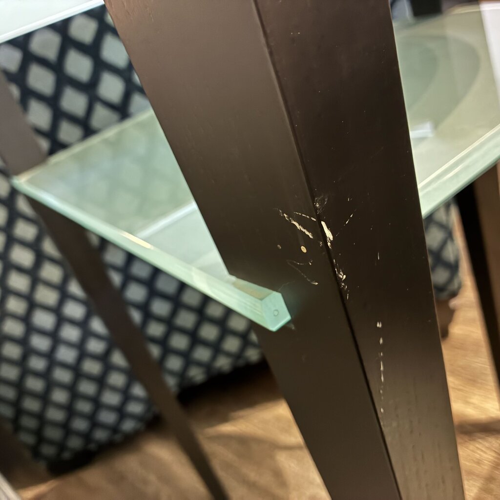 Demilune Frosted Glass Side Table