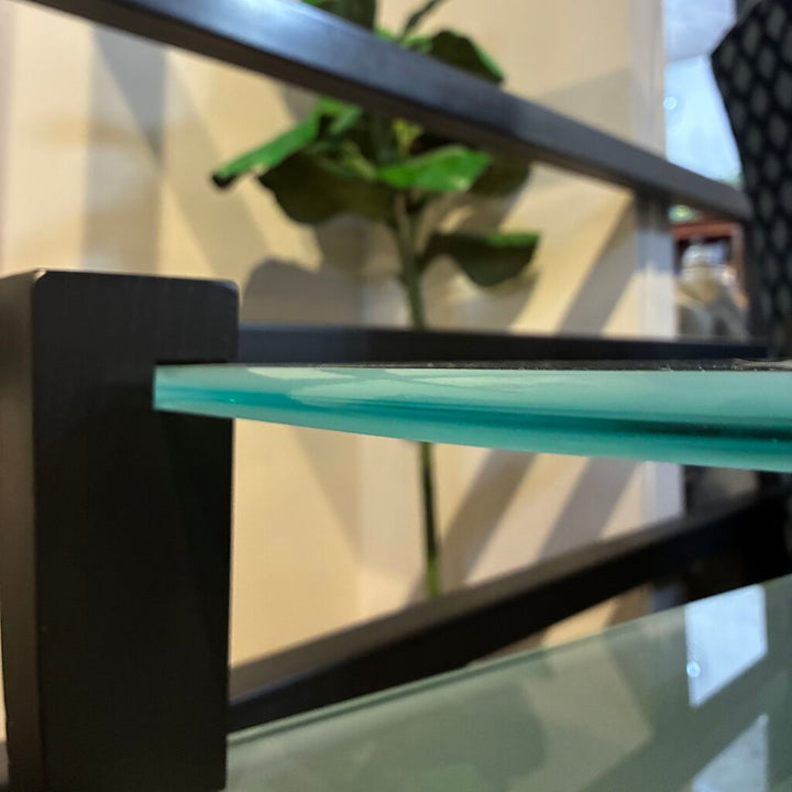 Demilune Frosted Glass Side Table