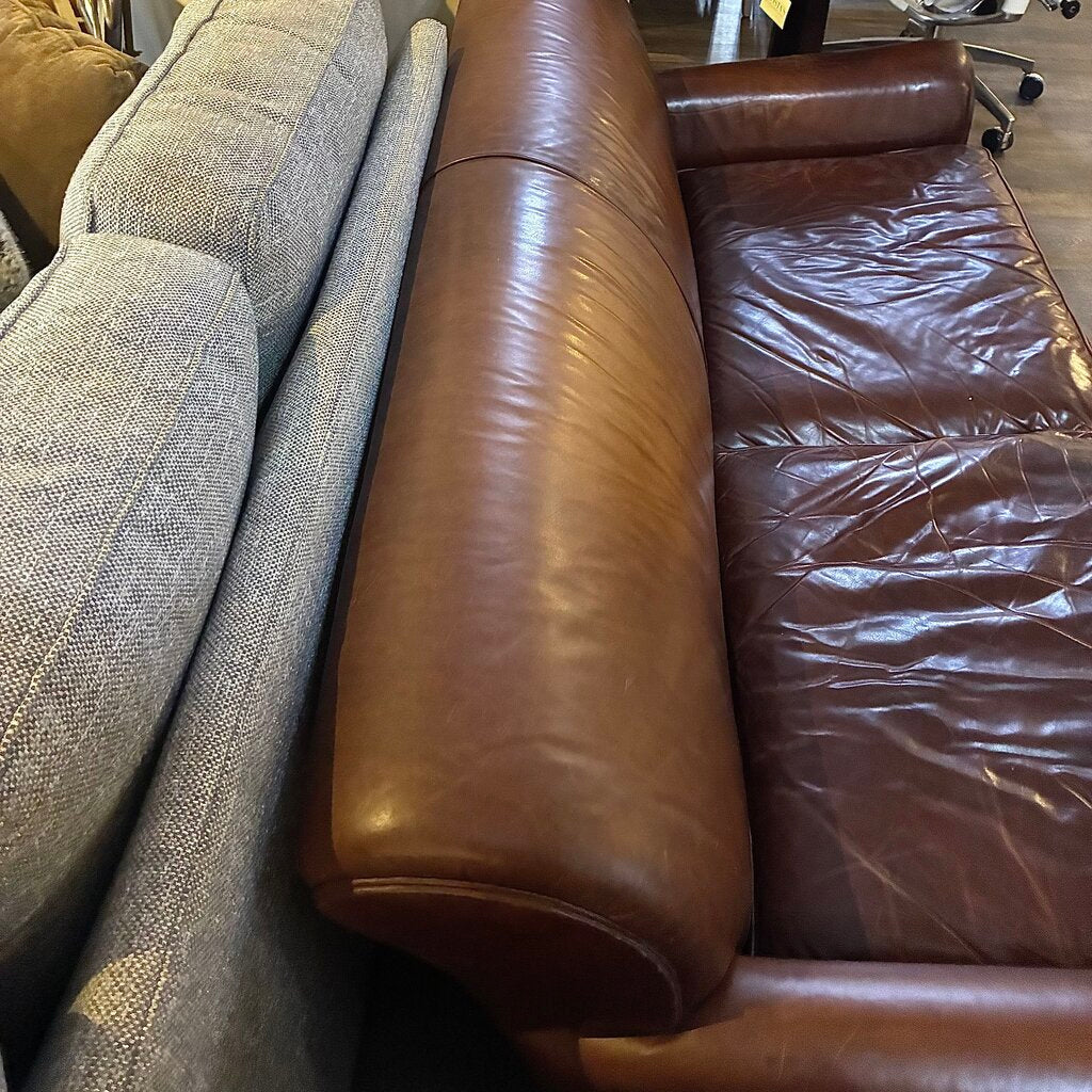 Orig. Price $3,800 - Metropolitan Collection Leather Sofa - Acosta's Home