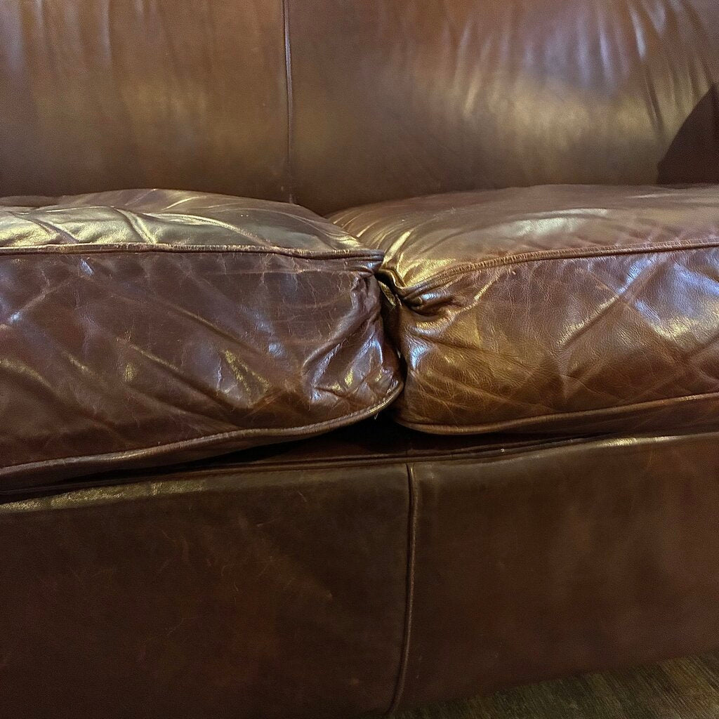 Orig. Price $3,800 - Metropolitan Collection Leather Sofa - Acosta's Home