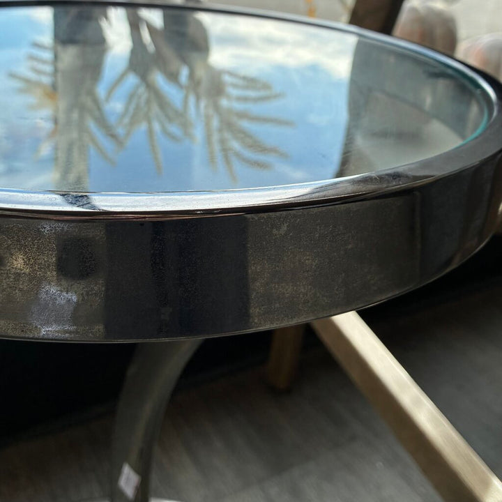 Modern Accent Table w/ Glass Top