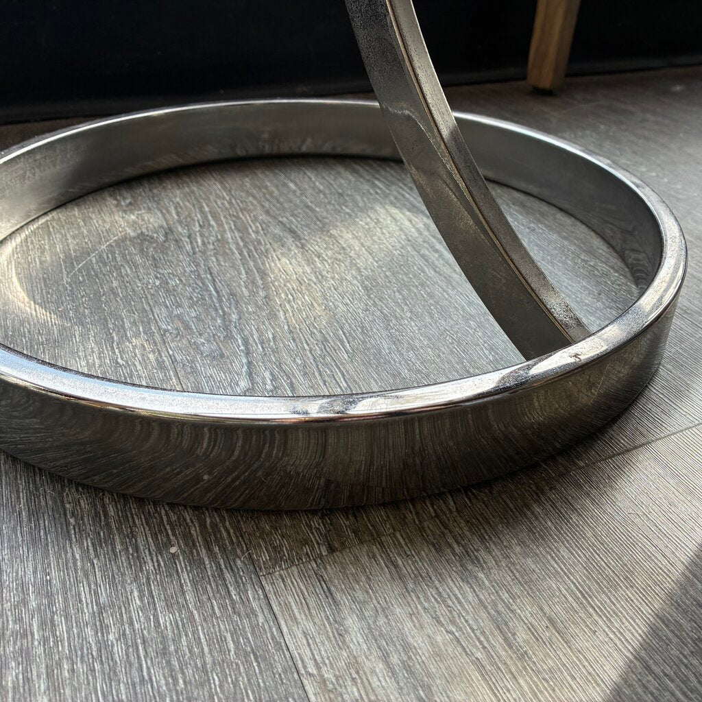 Modern Accent Table w/ Glass Top