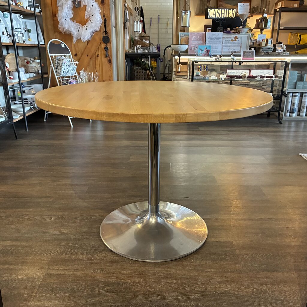 Tulip Dining Table w/ Butcher Block Top