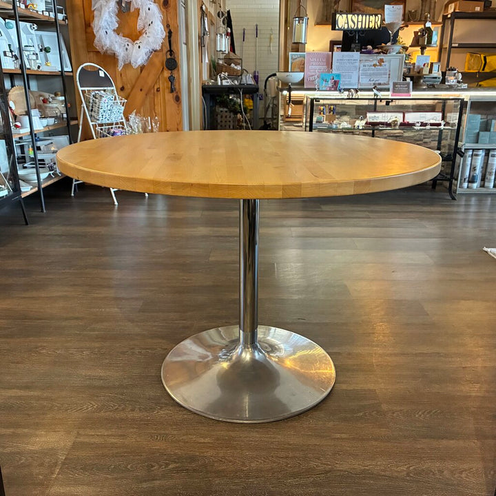 Tulip Dining Table w/ Butcher Block Top