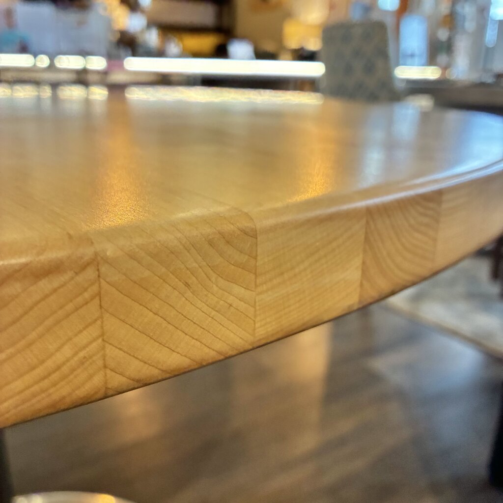 Tulip Dining Table w/ Butcher Block Top