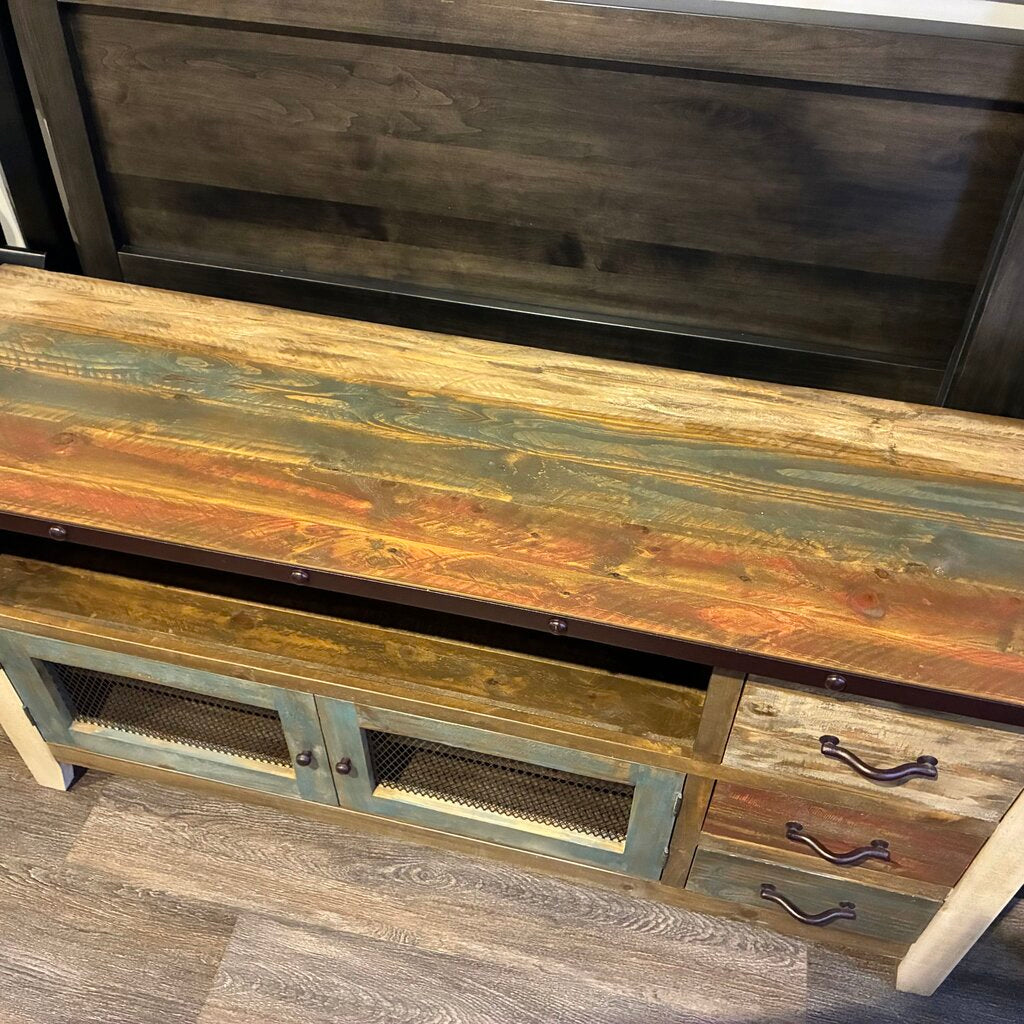 Antique-style Rustic Media Console