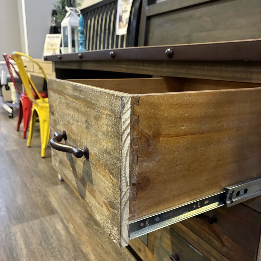Antique-style Rustic Media Console